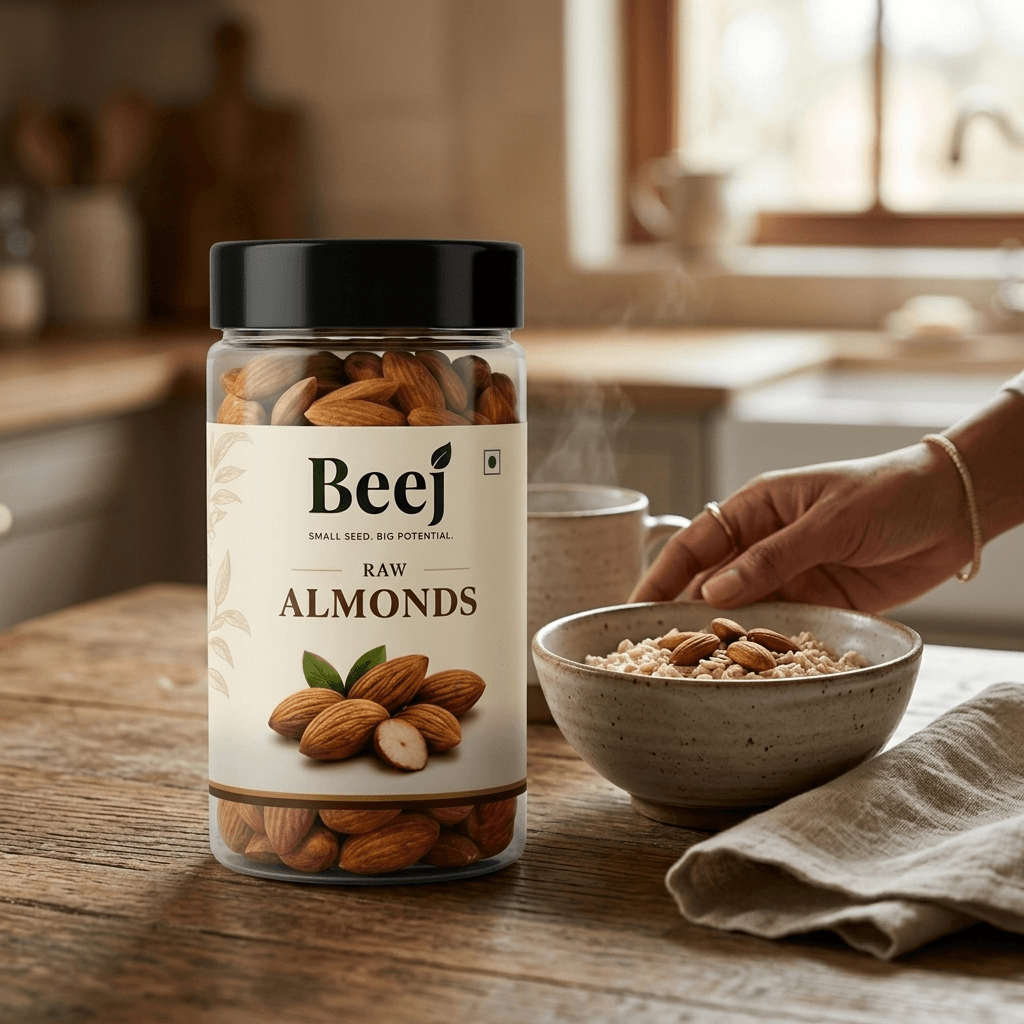 BEEJ raw almonds